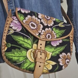 Floral Leather Embroidered Women's Bag